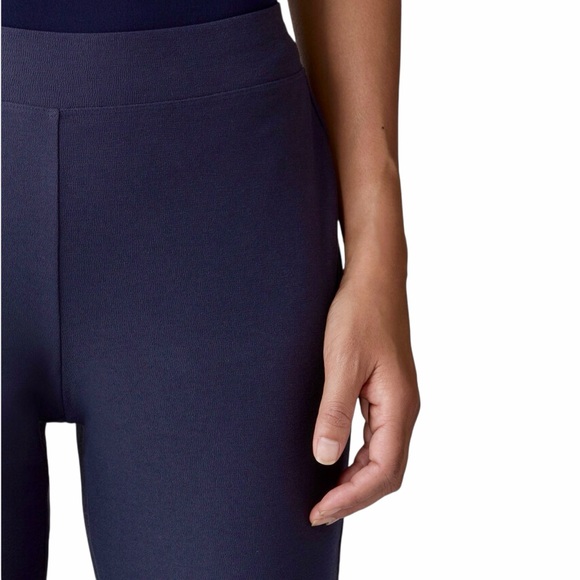 Eileen Fisher ‘Washable Crepe Stretch Slim Pull-On Pant’ in Navy Blue Size 1X - Picture 3 of 15